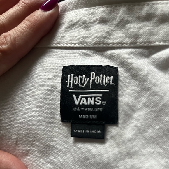 Boy's Harry Potter x VANS Size Medium Houser Button Down Shirt Short Sleeve - Picture 8 of 8